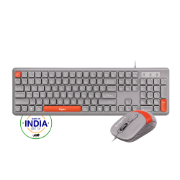 Picture of Fingers Deskset Wired Velvet C4 (Pearl Grey + Orange)