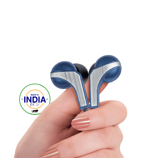 Picture of Fingers Wired Earphone SoundBoomerang (Blue+Silver)