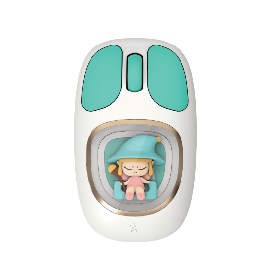 Picture of Fingers Mouse Wireless+BT CuteClicks WB4 White+Teal