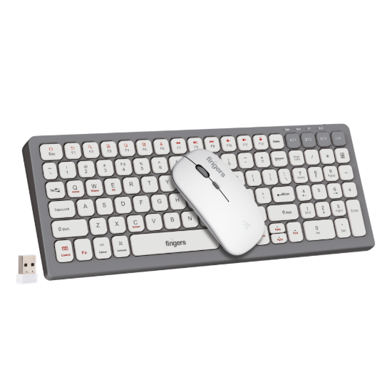 Picture of Fingers Deskset Wireless ComboRegal-D4 White