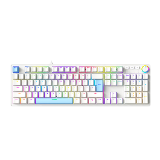 Picture of Fingers Mechanical Keyboard Macho-MK1 Dual Tone White and Blue