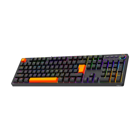 Picture of Fingers Mechanical Keyboard Macho-MK1 Dual Tone Black and Orange