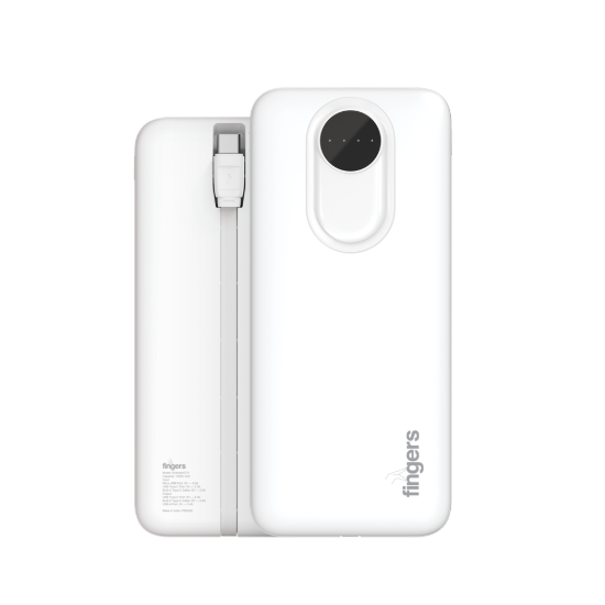 Picture of Fingers 10000 mAh Li-Polymer PowerBank Kickstart-C11 (White)